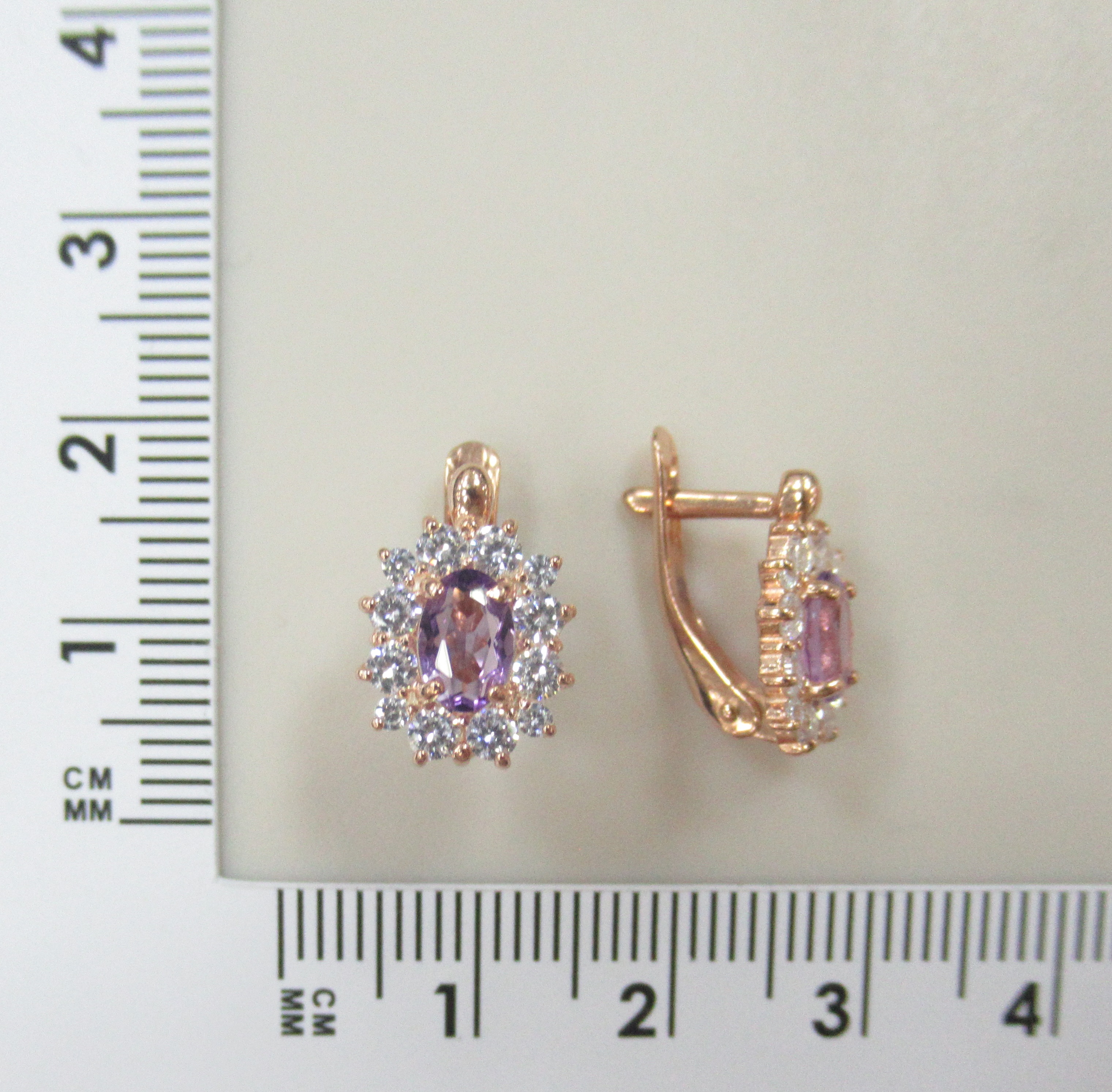 Серебряные серьги с аметистами